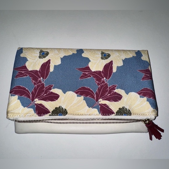 Rachel Pally Cream Pouch with Red Tassel